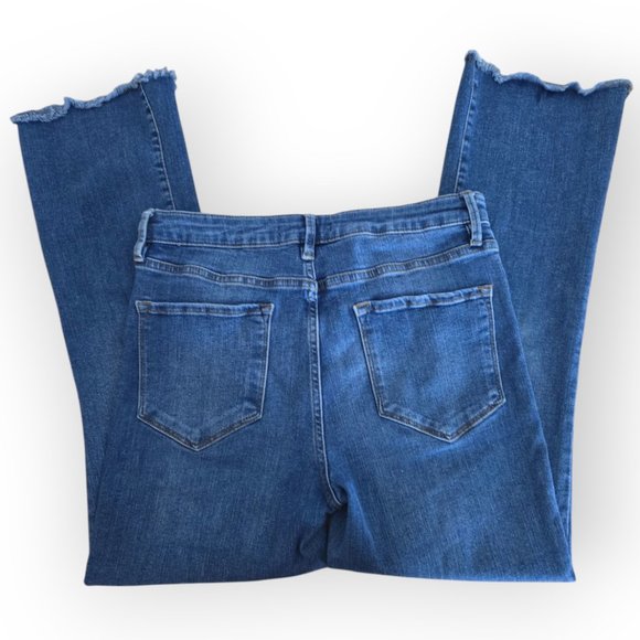 Free People Blue High Rise Straight Leg Jeans 30 - Picture 8 of 10